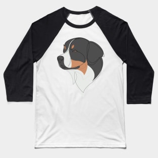 Bernese Mountain Dog - continuous line Baseball T-Shirt